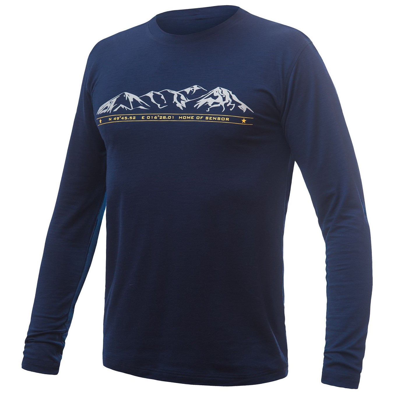Pánske funkčné tričko Sensor Merino Active Pt Mountains dl.rukáv Veľkosť: M / Farba: tmavomodrá