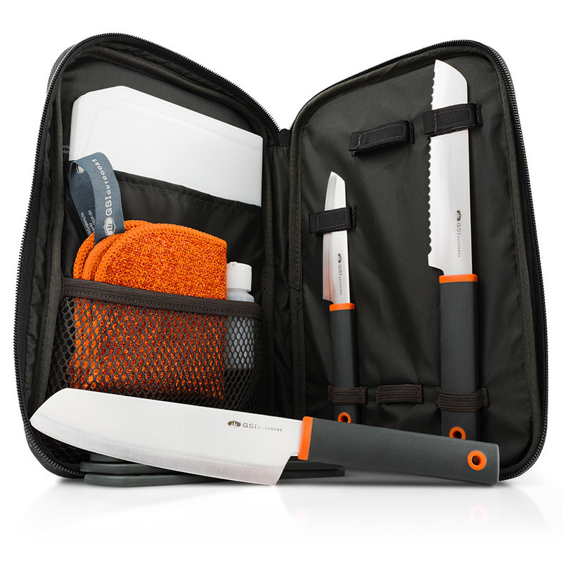 Sada nožov GSI Outdoors Santoku Knife set Farba: sivá/oranžová