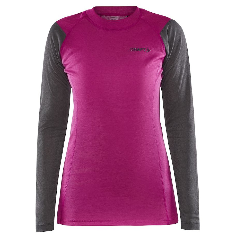 Dámske funkčné tričko Craft Core Warm Baselayer Ls Veľkosť: S / Farba: čierna/ružová