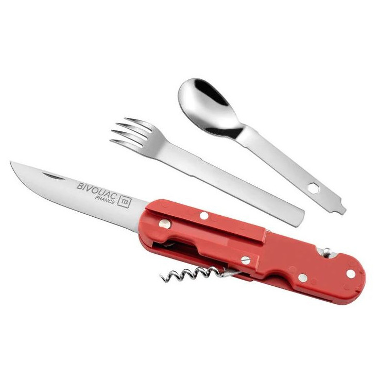 Multifunkčný nôž TB OUTDOOR Bivouac French Navy Camp Knife Farba: červená