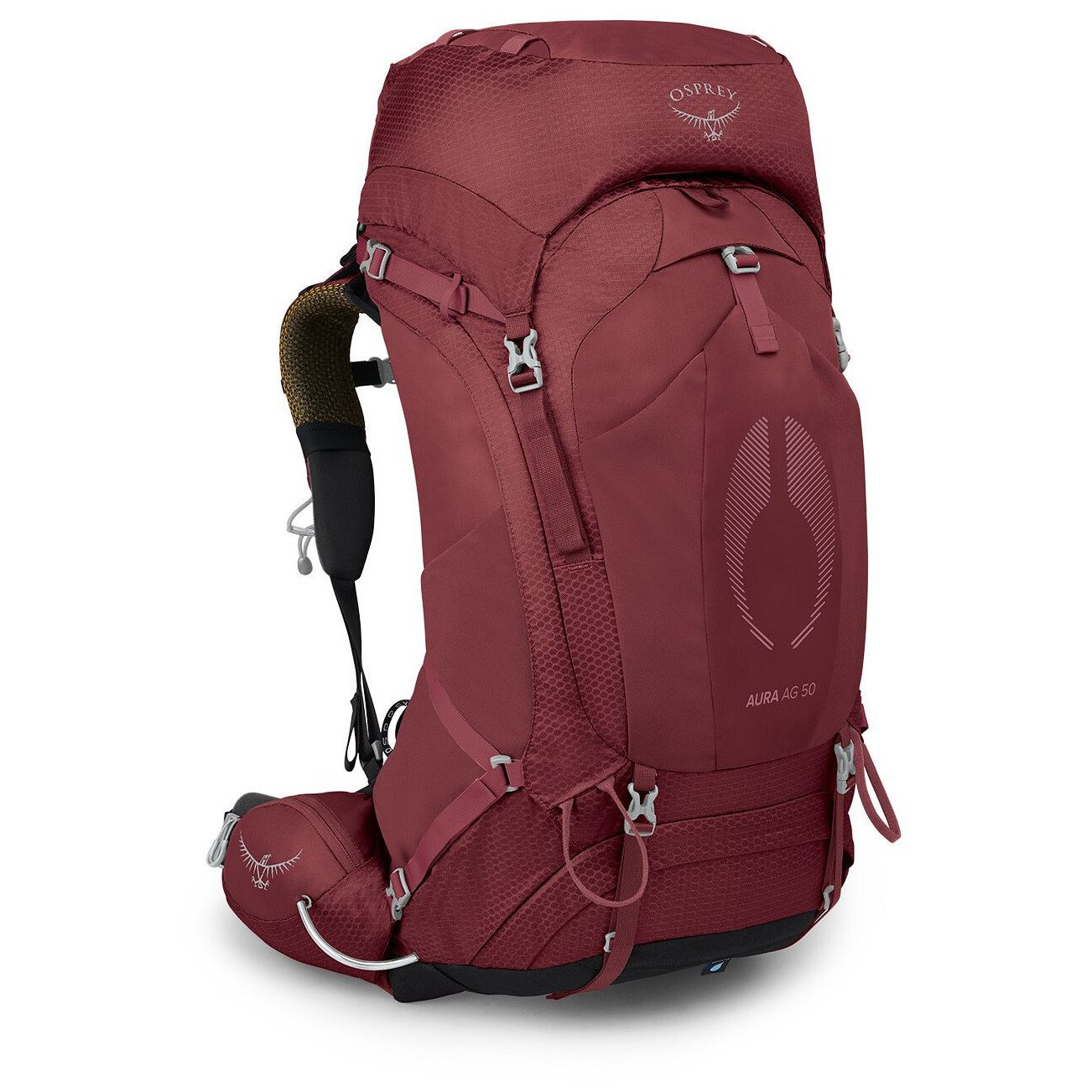 Dámsky turistický batoh Osprey Aura Ag 50 Veľkosť chrbtovej časti batoha: M/L / Farba: červená