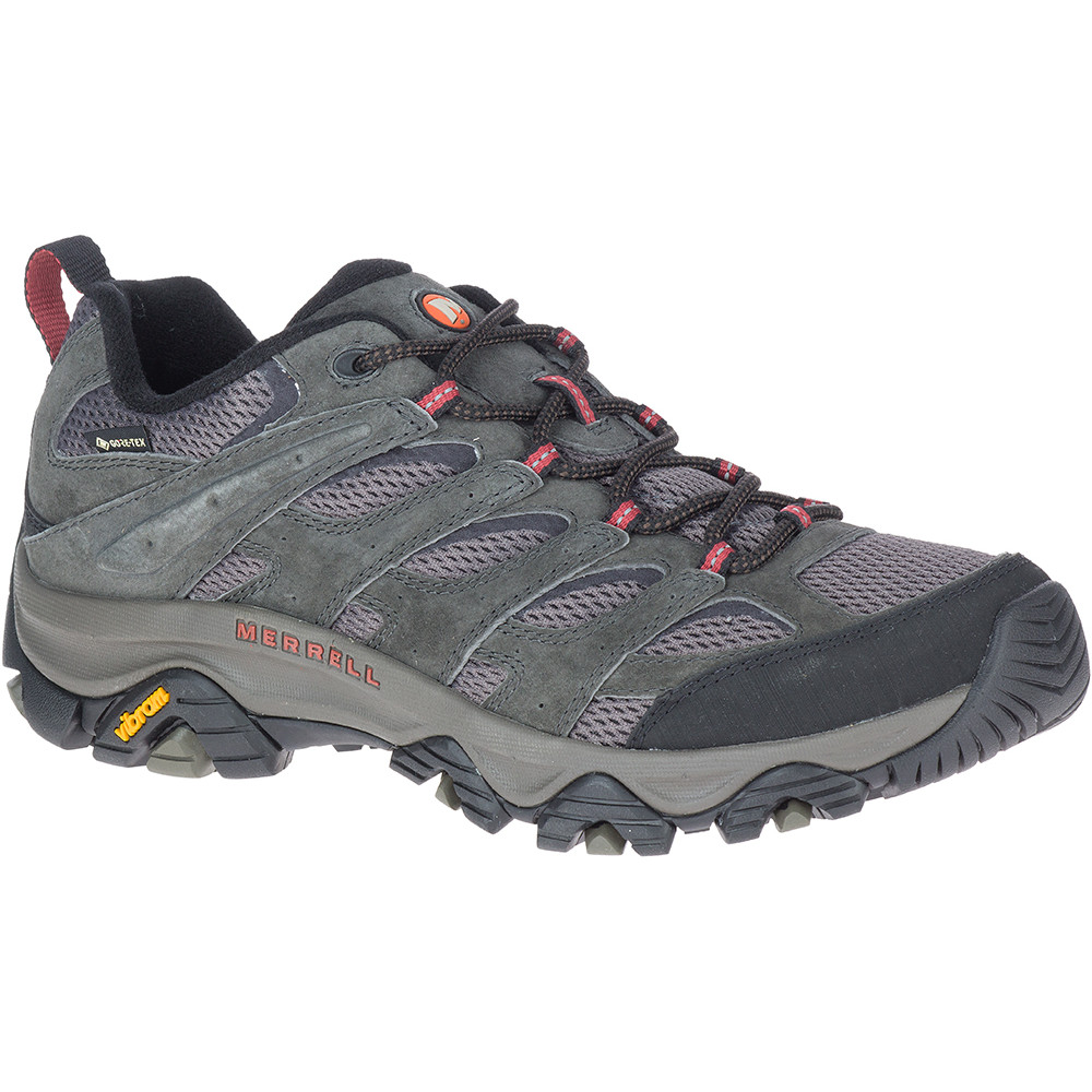 Pánske turistické topánky Merrell Moab 3 Gtx Veľkosť topánok (EU): 46,5 / Farba: sivá/oranžová