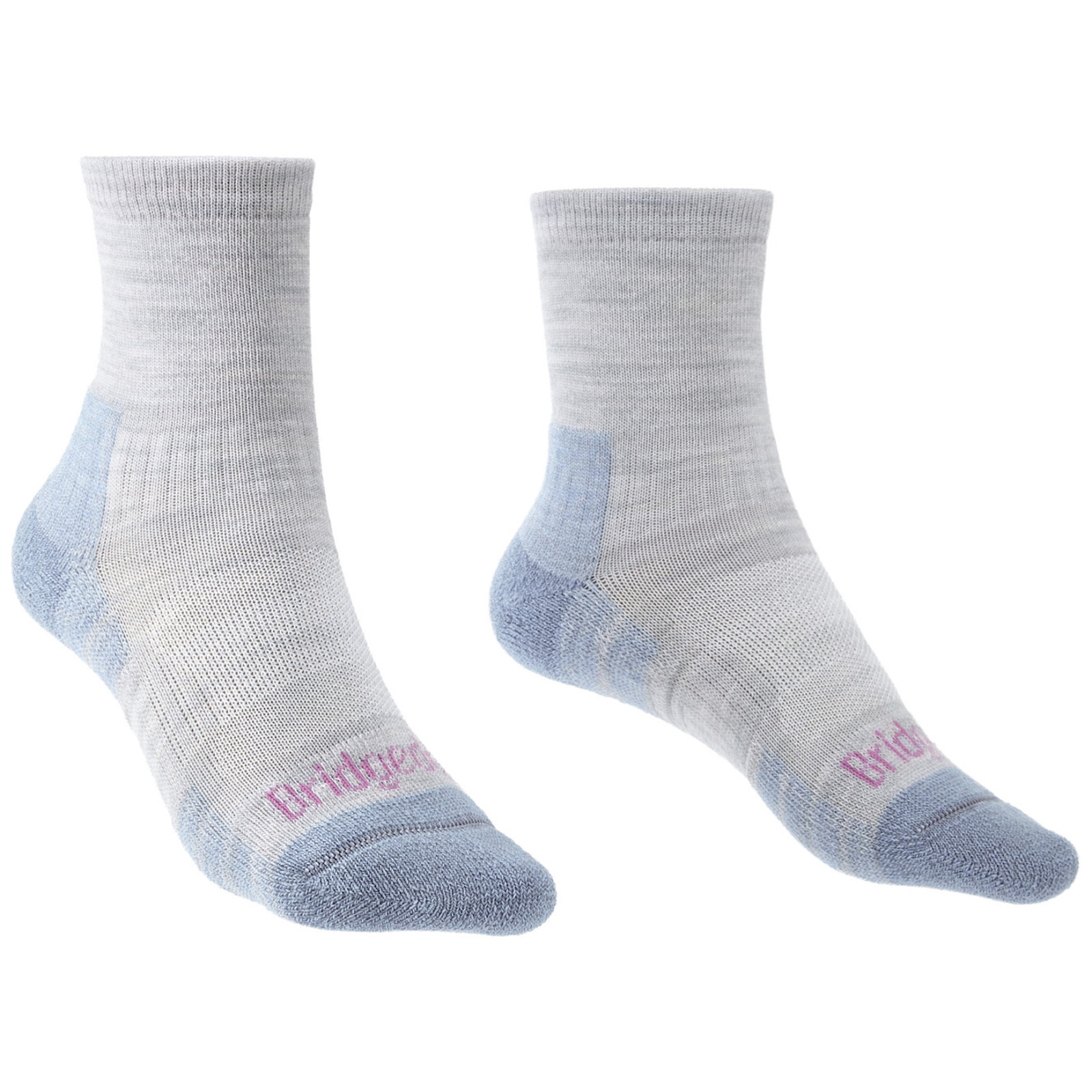 Dámske ponožky Bridgedale Hike LW MP 3/4 Crew Women's Veľkosť ponožiek: 35-37 / Farba: svetlomodrá