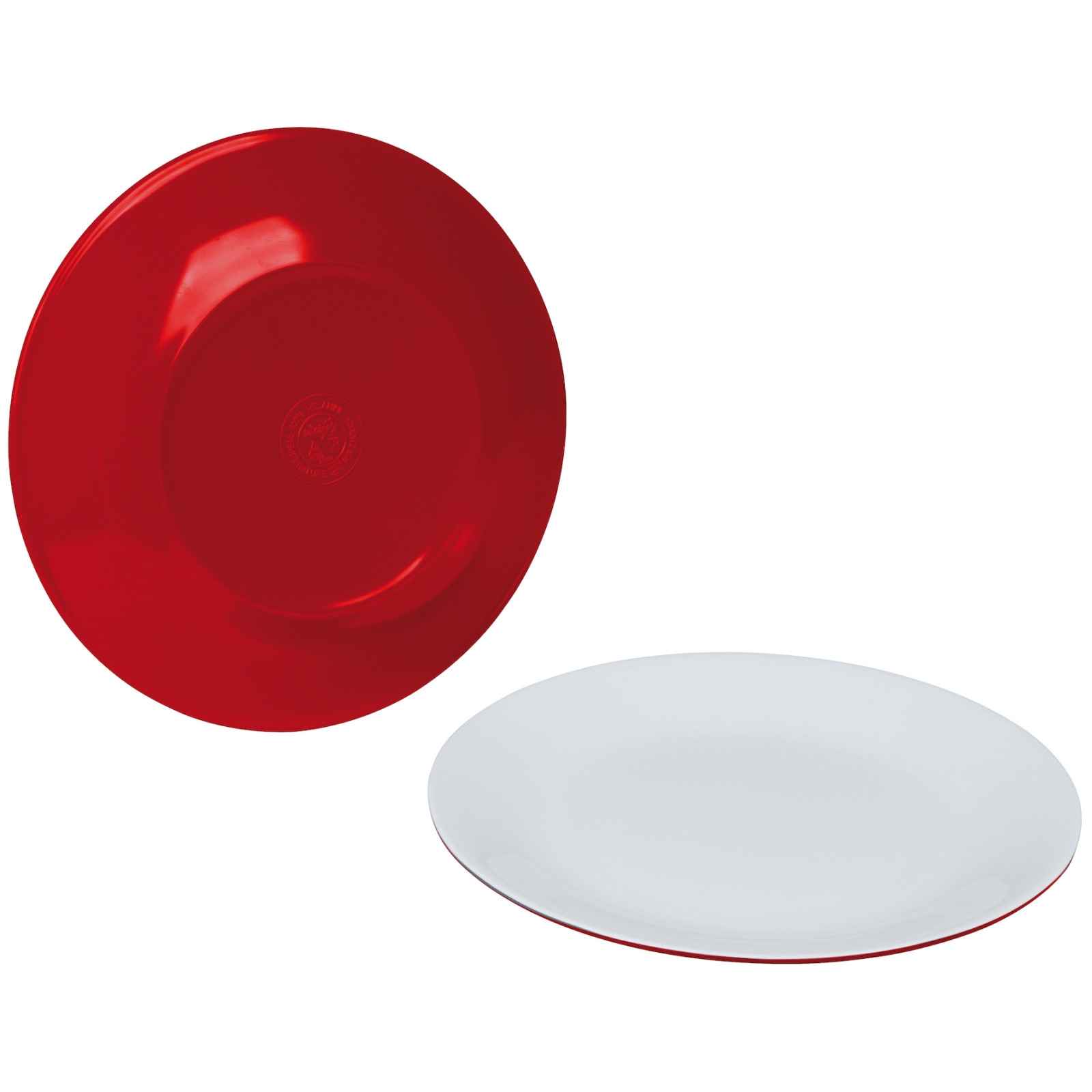 Sada tanierov Bo-Camp Sada tanierov Bo-Camp Breakfast plate Two tone - 4 ks Farba: červená