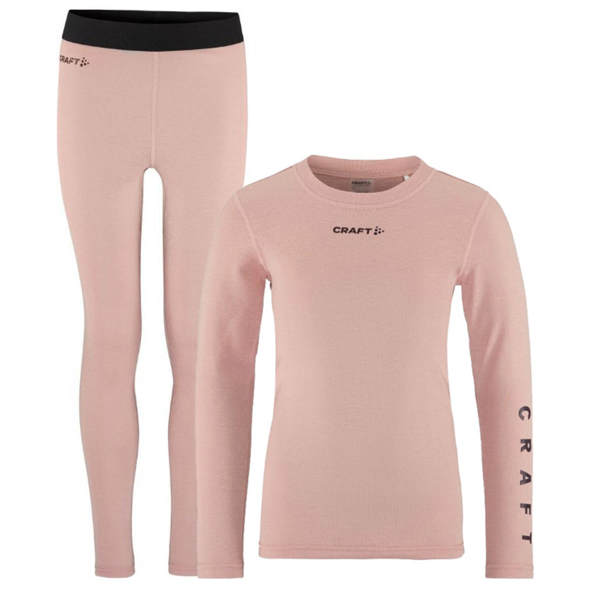 Detský funkčný set Craft Warm Baselayer Junior Detská veľkosť: 158 / Farba: ružová