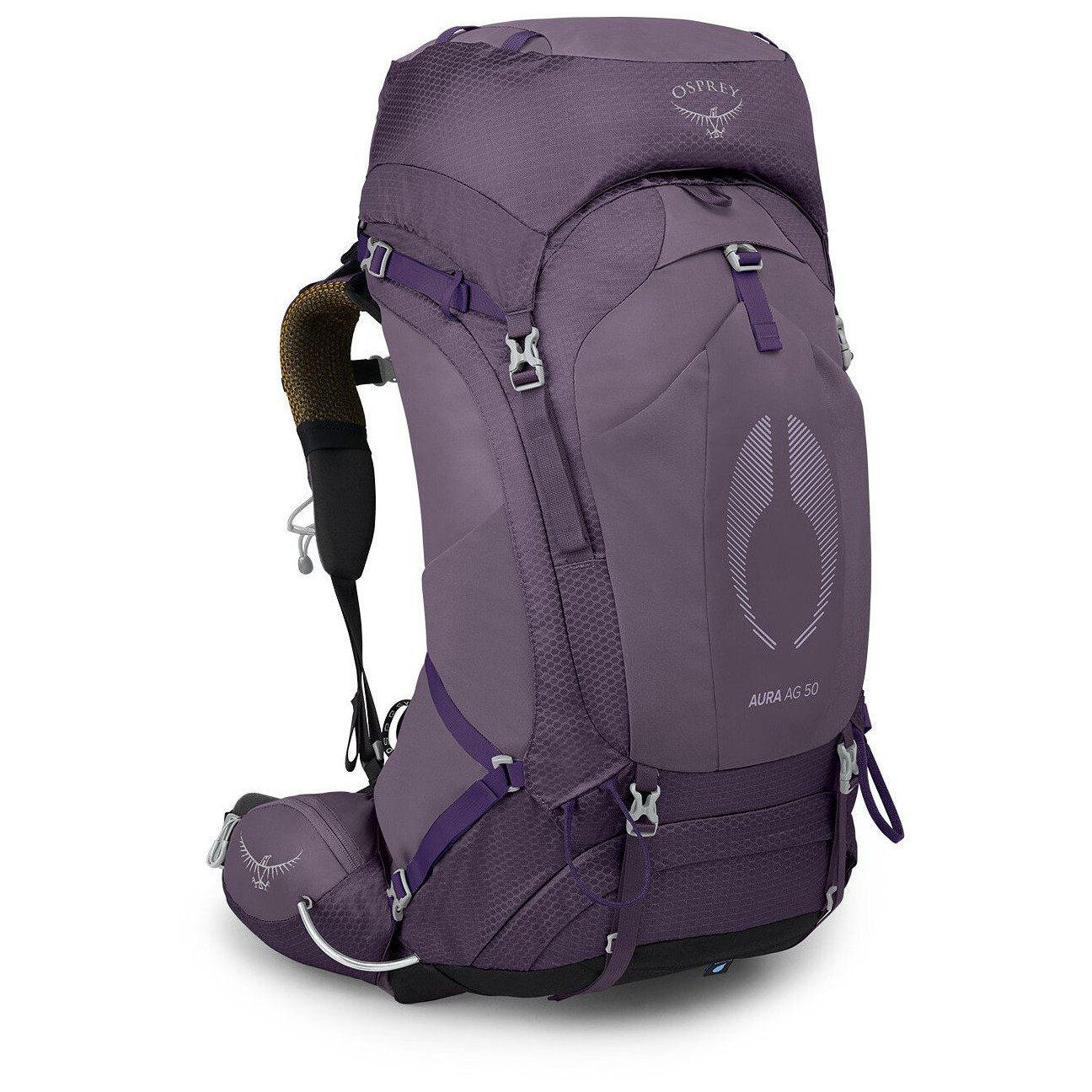 Dámsky turistický batoh Osprey Aura Ag 50 Veľkosť chrbtovej časti batoha: M/L / Farba: fialová