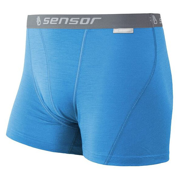 Boxerky Sensor Merino Wool Active modré Veľkosť: L / Farba: modrá