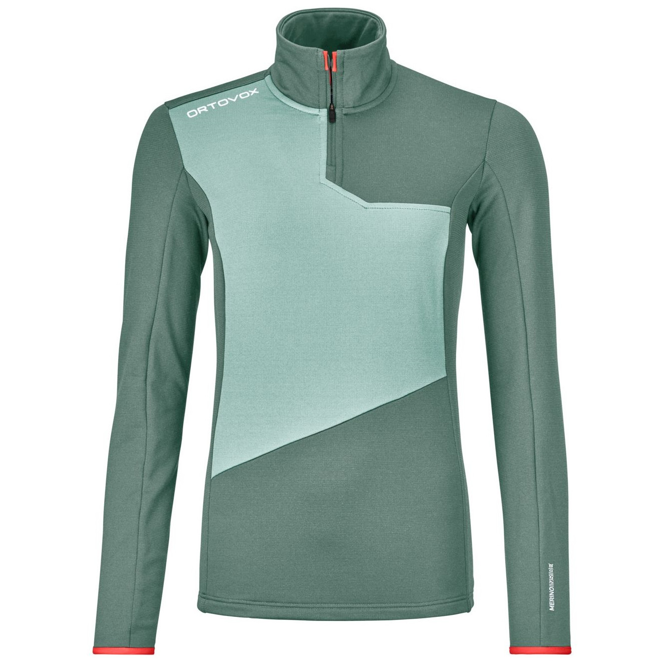 Dámska mikina Ortovox Fleece Light Zip Neck W Veľkosť: S / Farba: sivá
