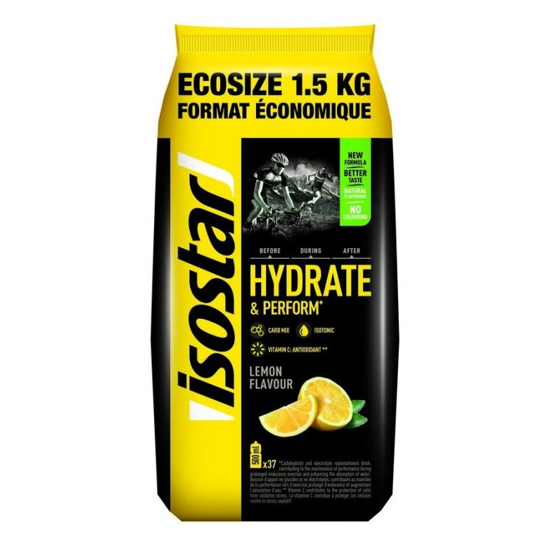 Izotonický prášok Isostar Hydratácia & Výkon 1,5 kg príchuť: citrón