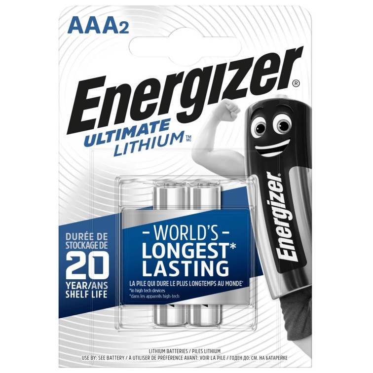Batéria Energizer Ultimate lithium AAA/2 Farba: strieborná
