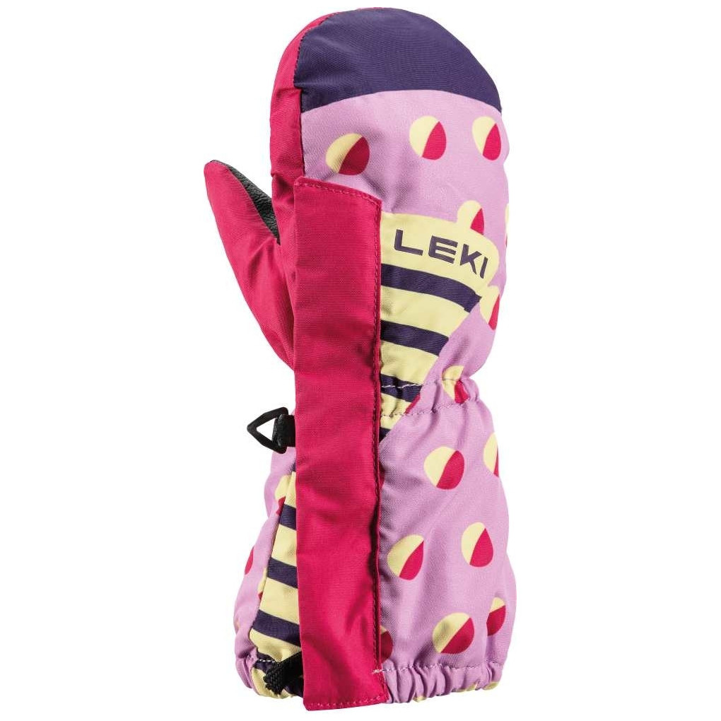 Detské rukavice Leki Little Paw Mitt Long Veľkosť rukavíc: 3 / Farba: ružová/čierna