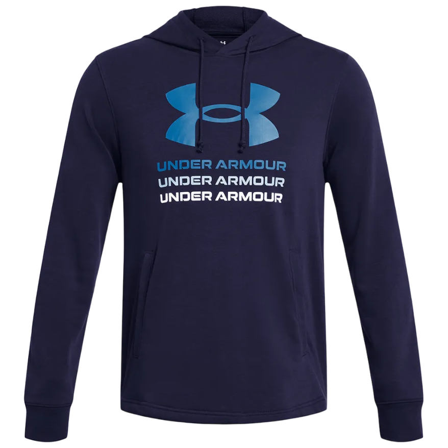 Pánska mikina Under Armour Rival Terry Graphic Hood Veľkosť: M / Farba: modrá