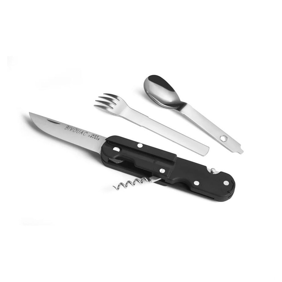Multifunkčný nôž TB OUTDOOR Bivouac Camp Knife Farba: čierna