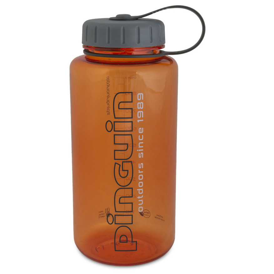 Fľaša Pinguin Tritan Fat Bottle 1000 ml Farba: oranžová/sivá