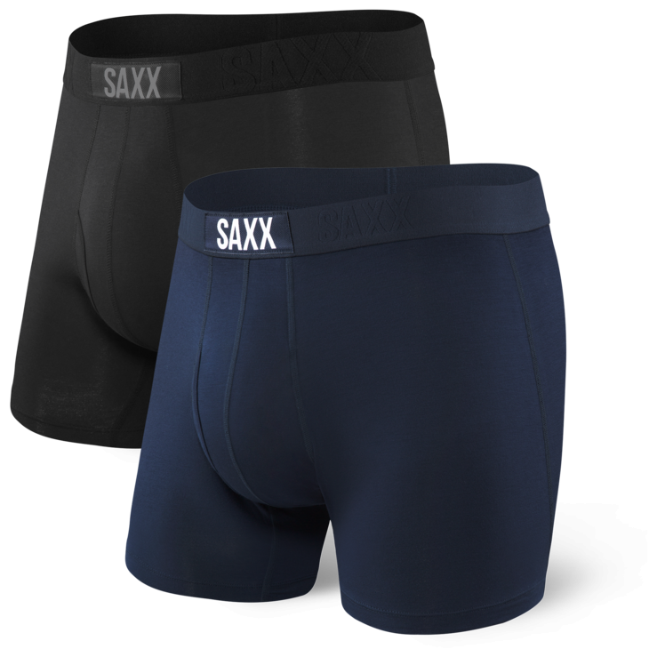 Boxerky Saxx Ultra Boxer Brief Fly 2Pk Veľkosť: M / Farba: čierna/modrá