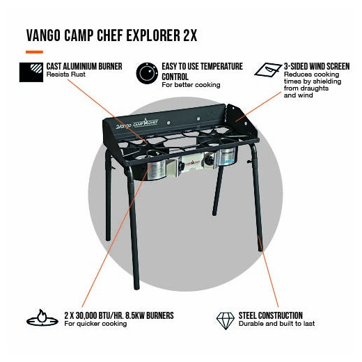 Vango Explorer Kempingový varič Vango Camp Chef Explorer 2X | 4camping.sk