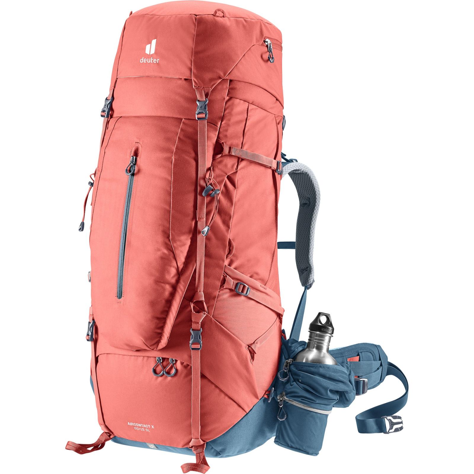 Turistický batoh Deuter Aircontact X 80+15 SL Farba: červená/modrá