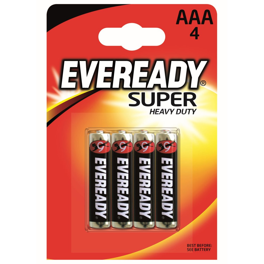 Batéria Energizer Eveready super AAA/4pack Farba: čierna