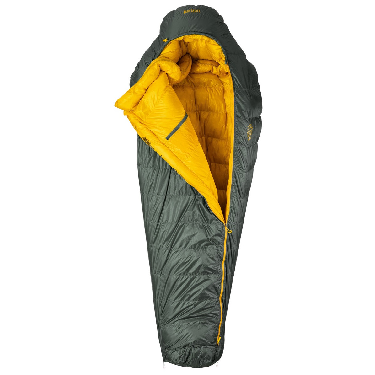 Páperový spacák Patizon DPRO 590 L (186-200 cm) Zips: ľavý / Farba: zelená