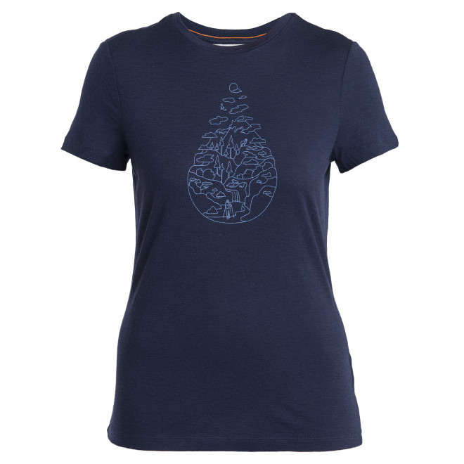 Dámske funkčné tričko Icebreaker Women Merino 150 Tech Lite III SS Tee Hike Path Veľkosť: M / Farba:...