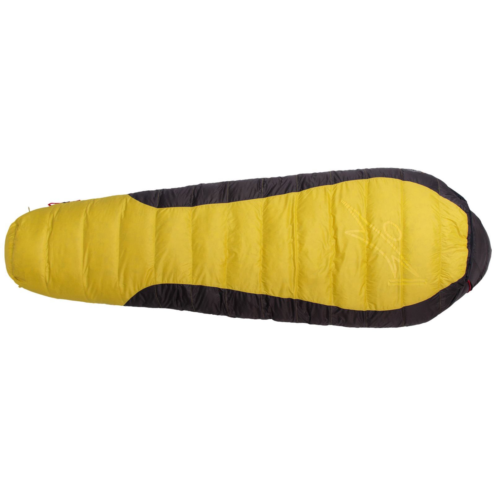 Páperový spacák Warmpeace Viking 1200 180 cm Wide Zips: ľavý / Farba: žltá/čierna