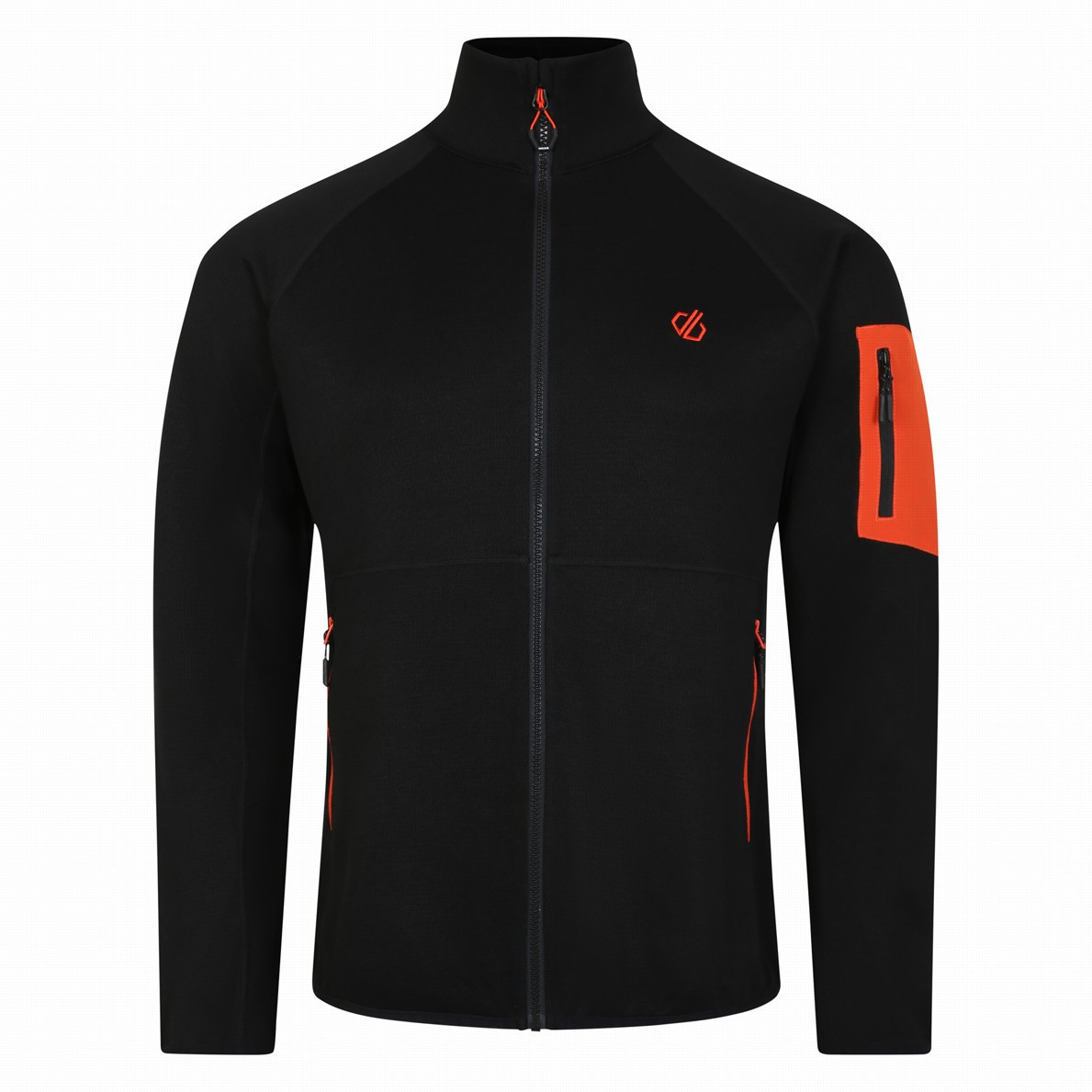 Pánska mikina Dare 2b Mens Torrek Fleece Veľkosť: XXL / Farba: čierna/oranžová
