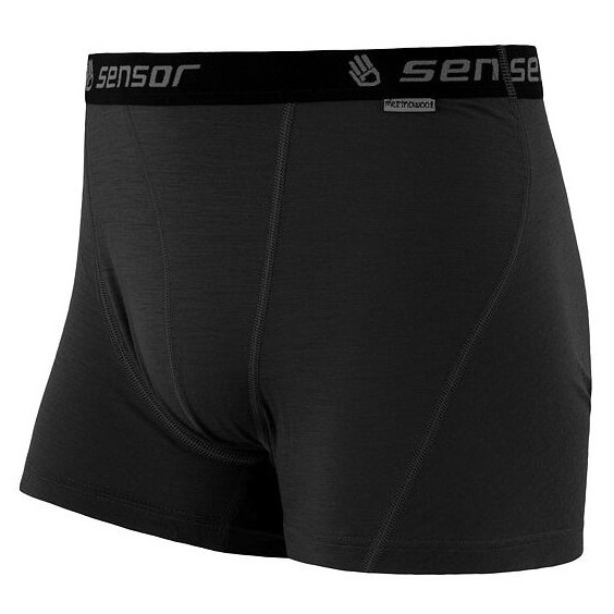 Boxerky Sensor Merino Wool Active čierne Veľkosť: S / Farba: čierna