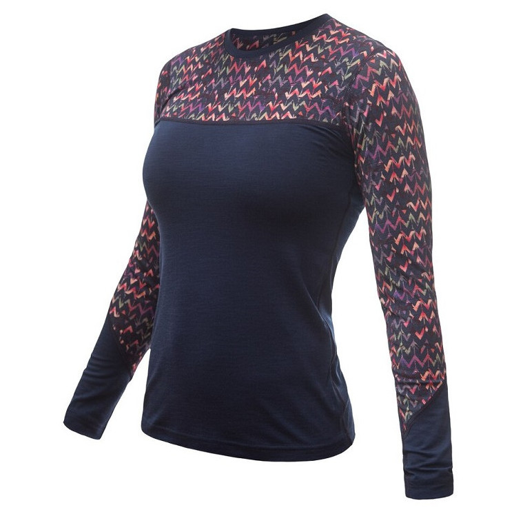 Dámske tričko Sensor Merino Impress, dl.rukáv Veľkosť: M / Farba: tmavomodrá