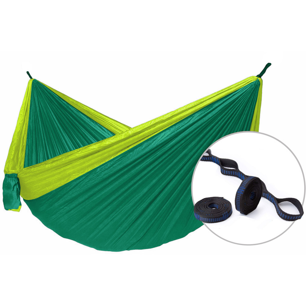 Hojdacia sieť Hamaka.eu Camping single + Slap Strap Farba: zelená