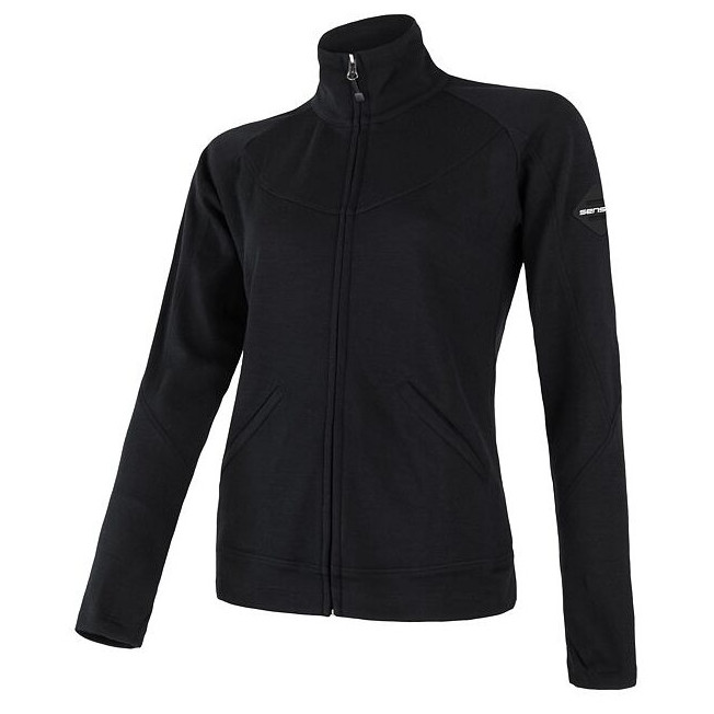 Dámska mikina Sensor Merino Upper Veľkosť: M / Farba: čierna
