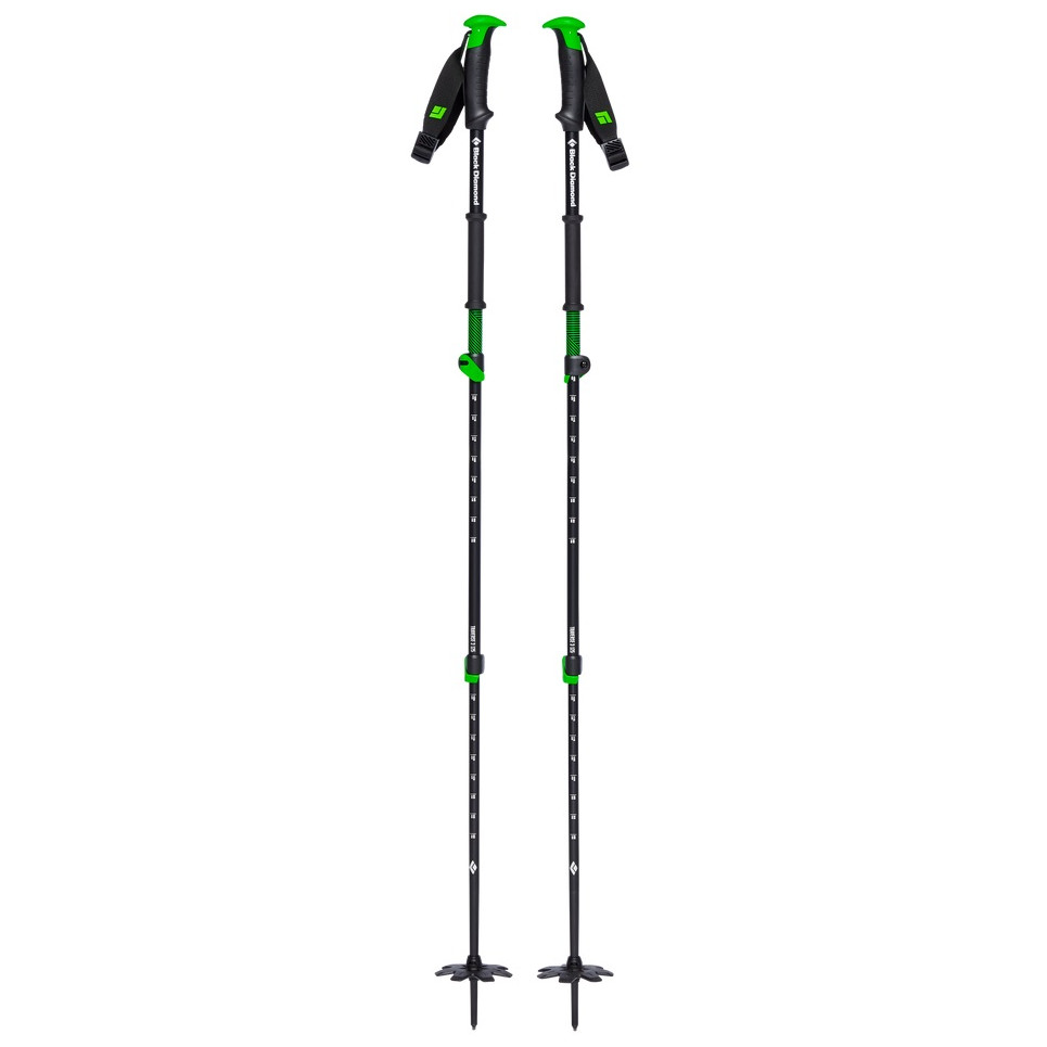 Lyžiarske palice Black Diamond Traverse 3 Ski Poles Dĺžka palice: 125 cm / Farba: čierna/zelená