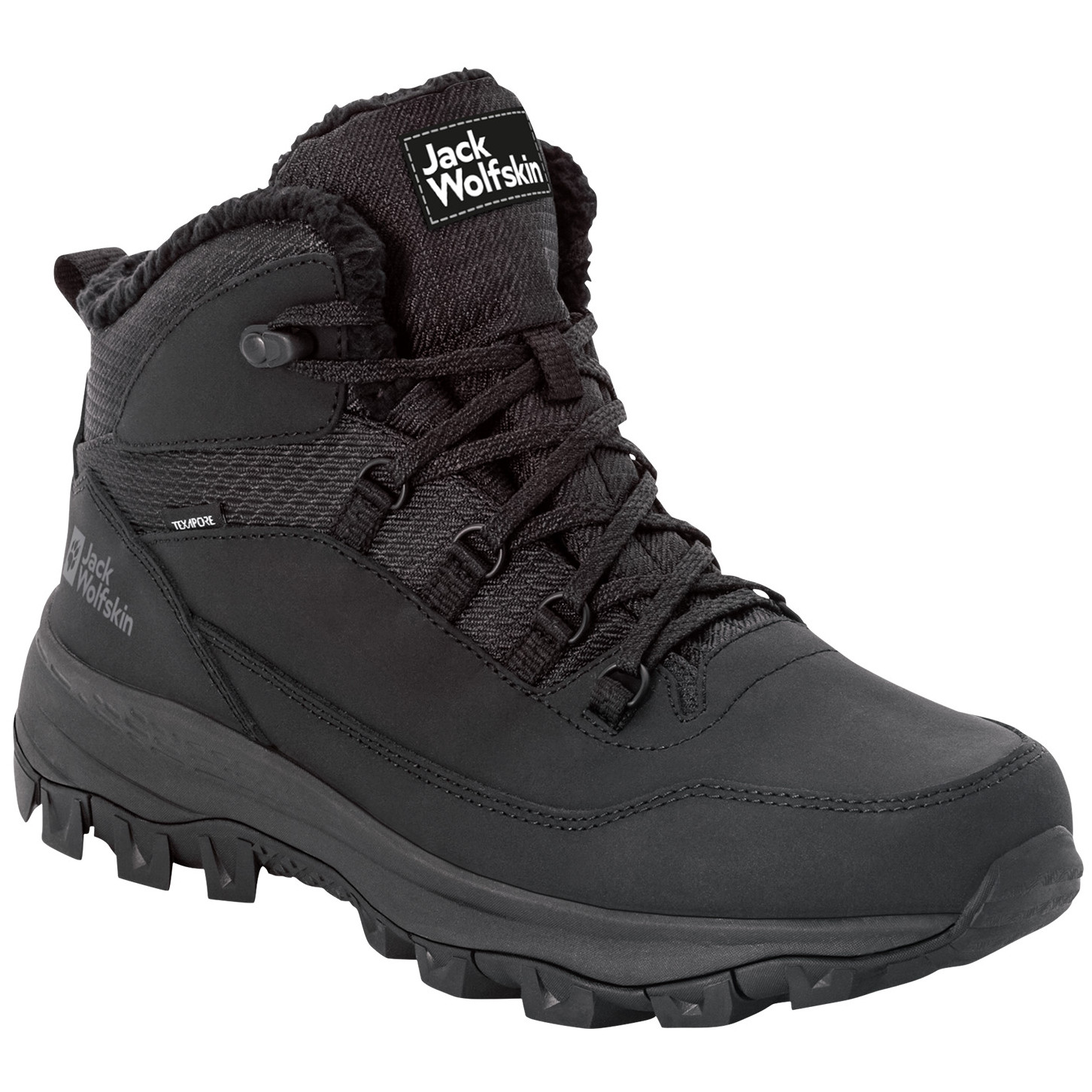 Pánske zimné topánky Jack Wolfskin Everquest Texapore Mid Veľkosť topánok (EU): 42 / Farba: čierna