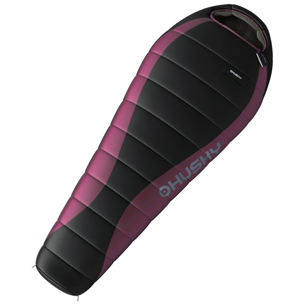 Páperový spacák Husky Down Drape Ladies Zips: ľavý / Farba: čierna/fialová