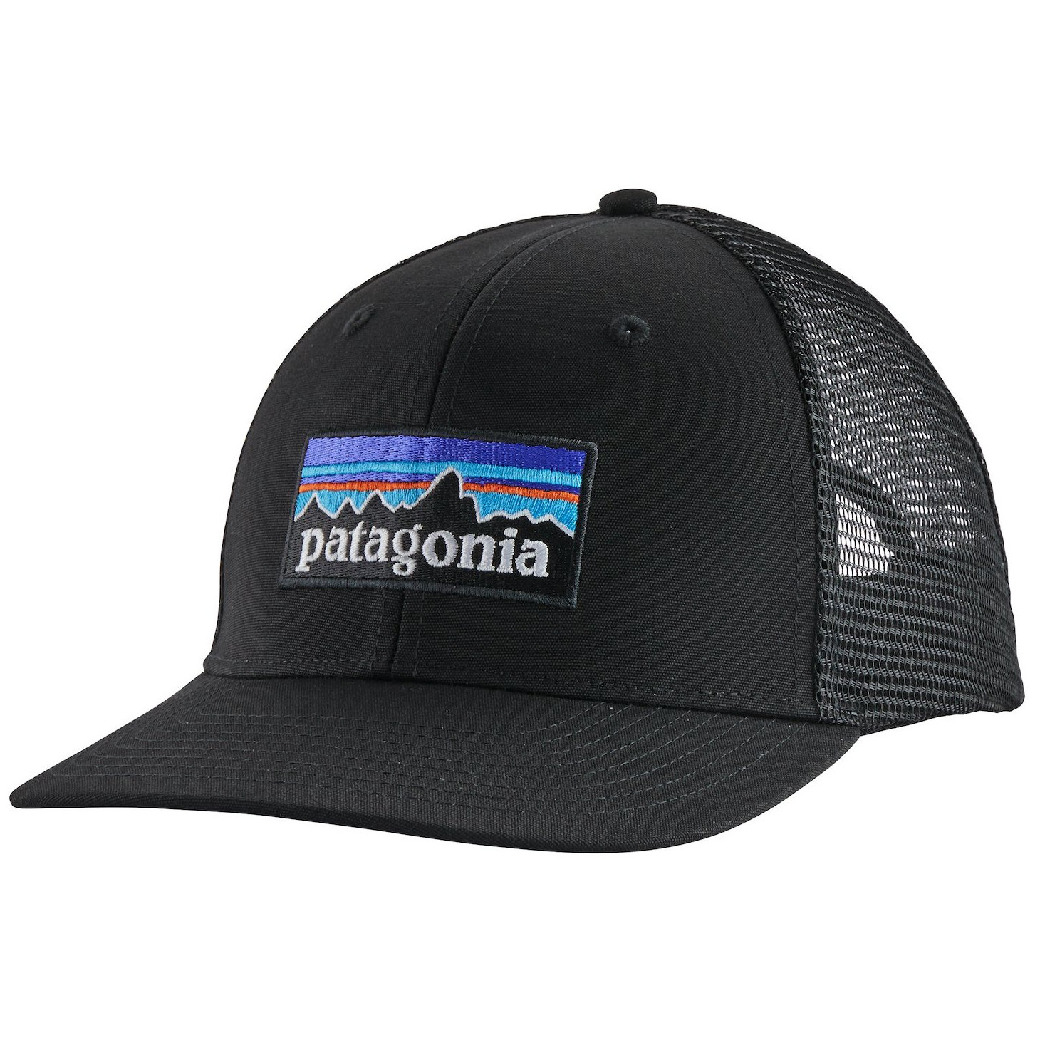 Šiltovka Patagonia P-6 Logo Trucker Hat Farba: čierna