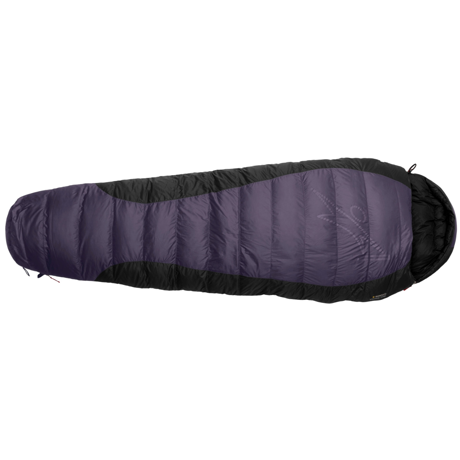 Páperový spacák Warmpeace Viking 900 195 cm Zips: ľavý / Farba: sivá/čierna