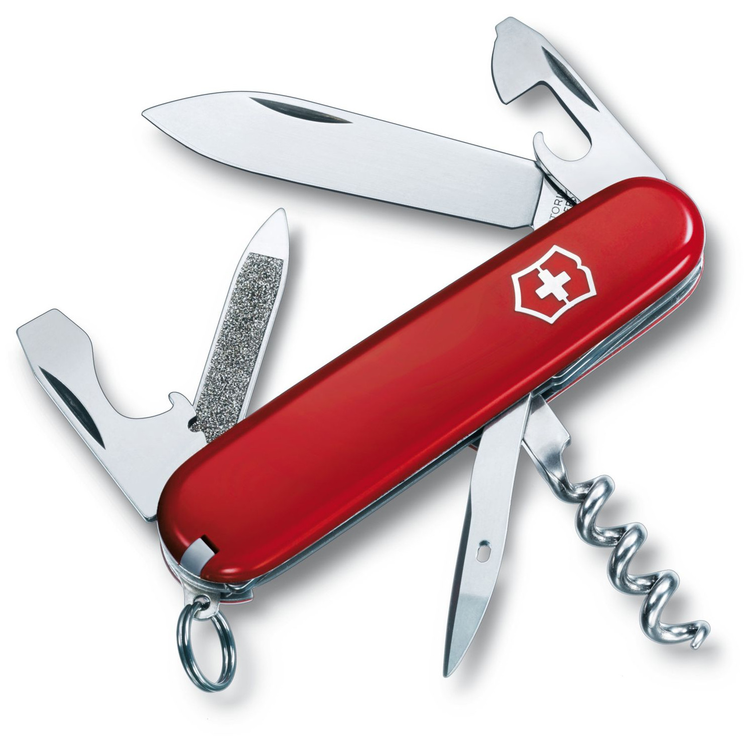 Vreckový nôž Victorinox Sportsman s krúžkom na kľúče Farba: červená