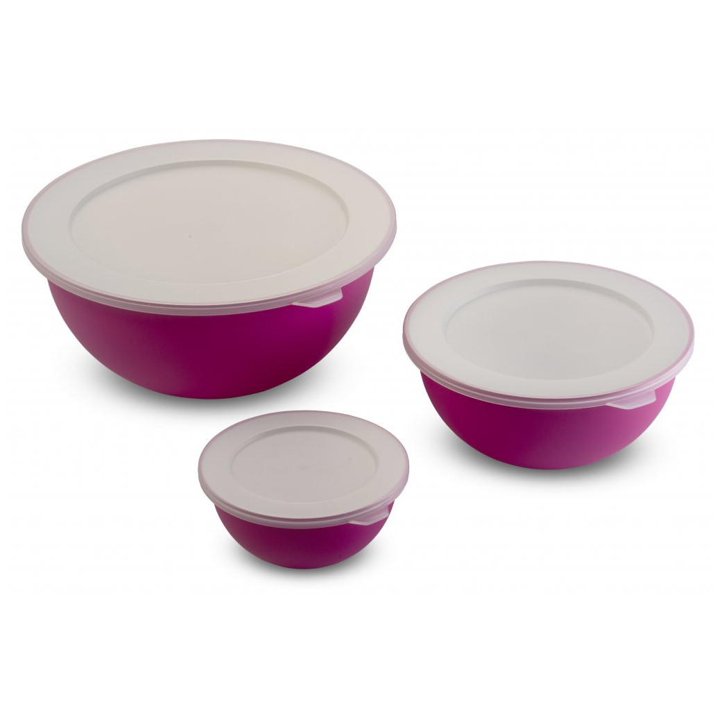 Sada misiek Omada Sanaliving Bowls Set 3,5L + 1,7L + 0,5L Farba: fialová