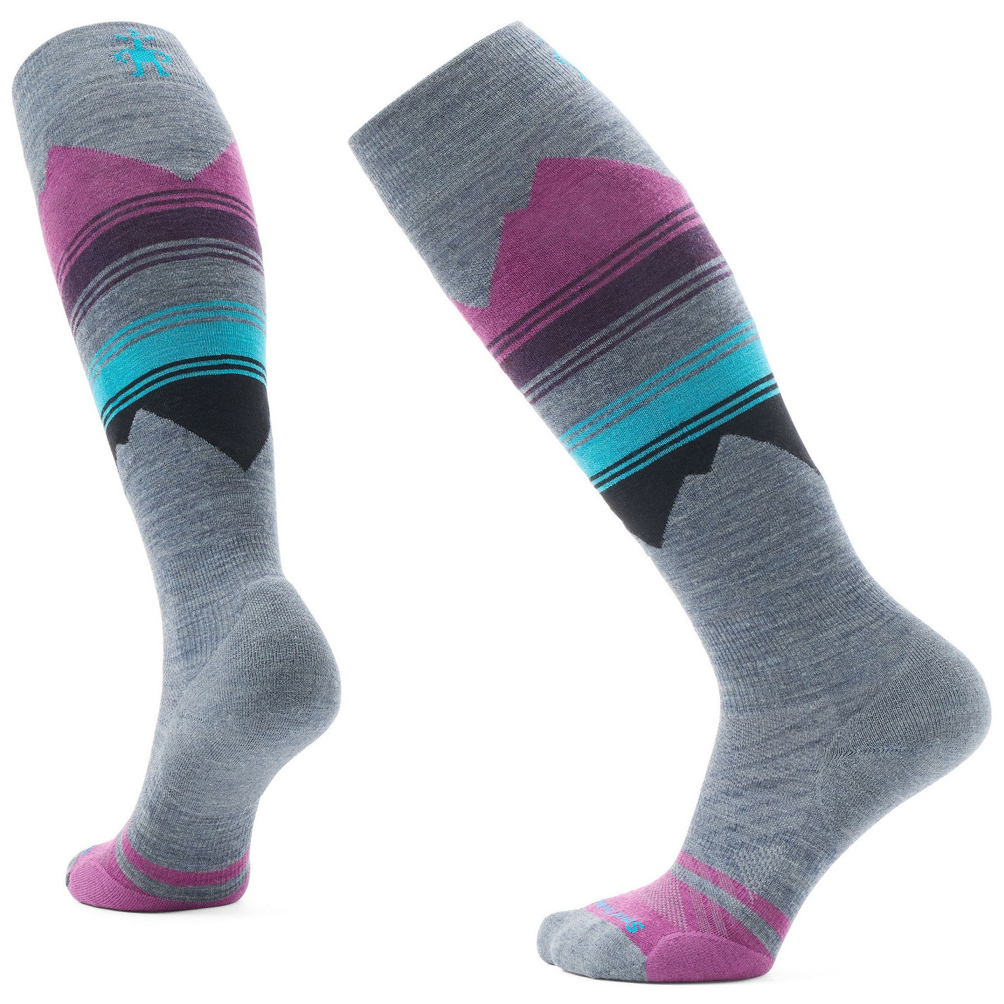 Lyžiarske ponožky Smartwool W Ski Targeted Cushion Pattern Otc Veľkosť ponožiek: 38-41 / Farba: sivá...