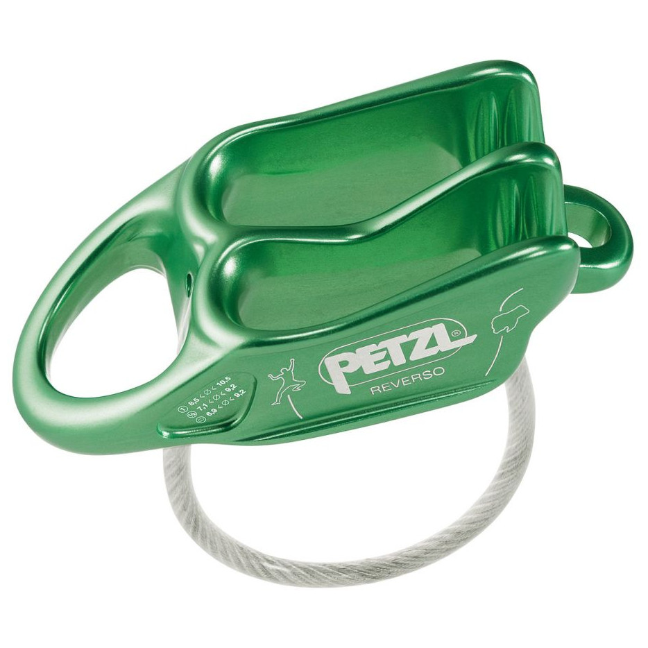 Viacúčelová istiaca brzda Petzl Reverso Farba: zelená