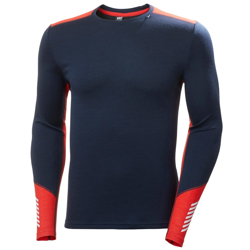 Pánske funkčné tričko Helly Hansen Lifa Merino Midweight Crew Veľkosť: XL / Farba: tmavomodrá