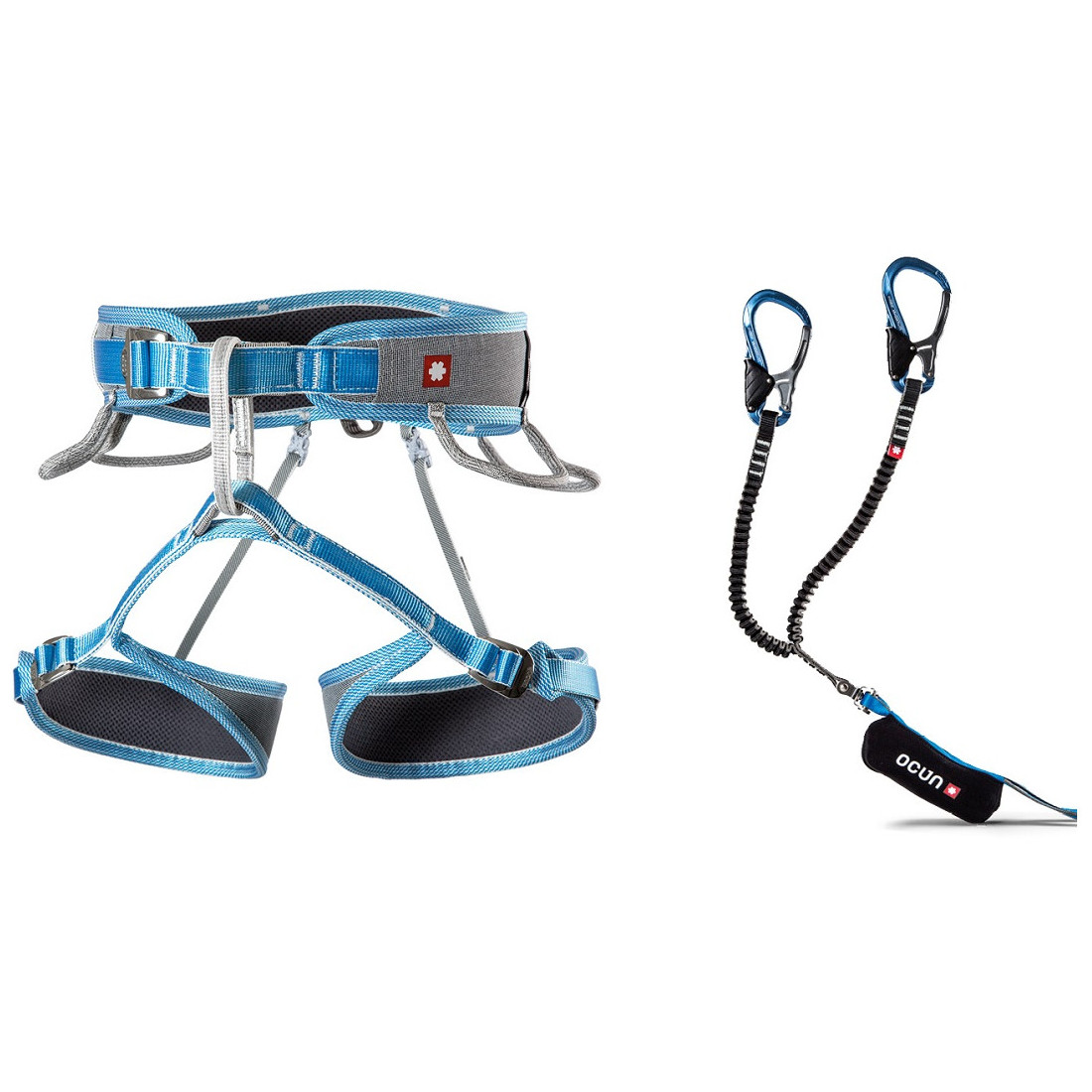 Ferratový set Ocún Via Ferrata Twist Tech Captur Pro Swivel Set Veľkosť: L-XL / Farba: modrá/sivá