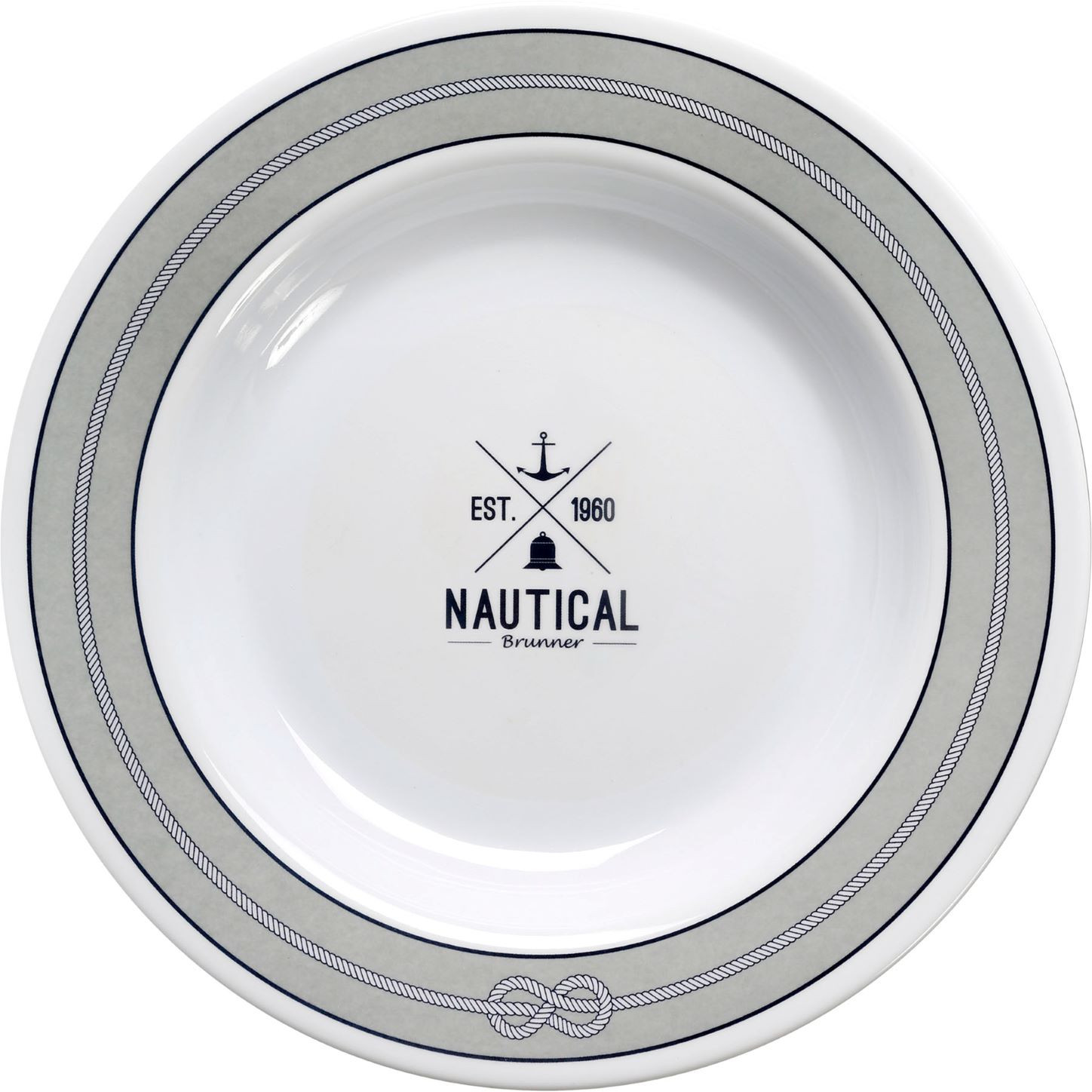 Tanier Brunner Deep plate white Farba: sivá/biela