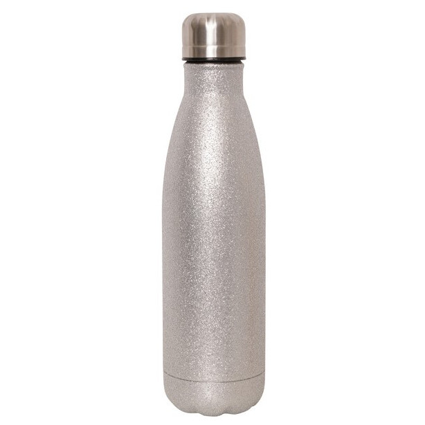 Fľaša Dare 2b Metal Glitter Botle Farba: strieborná