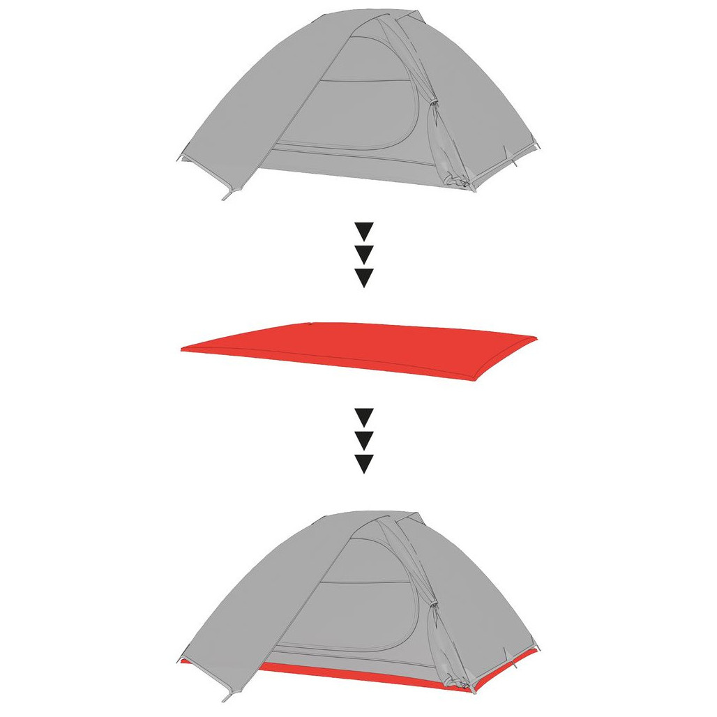 Podložka pod stan Hannah Groundsheet 2 Farba: sivá