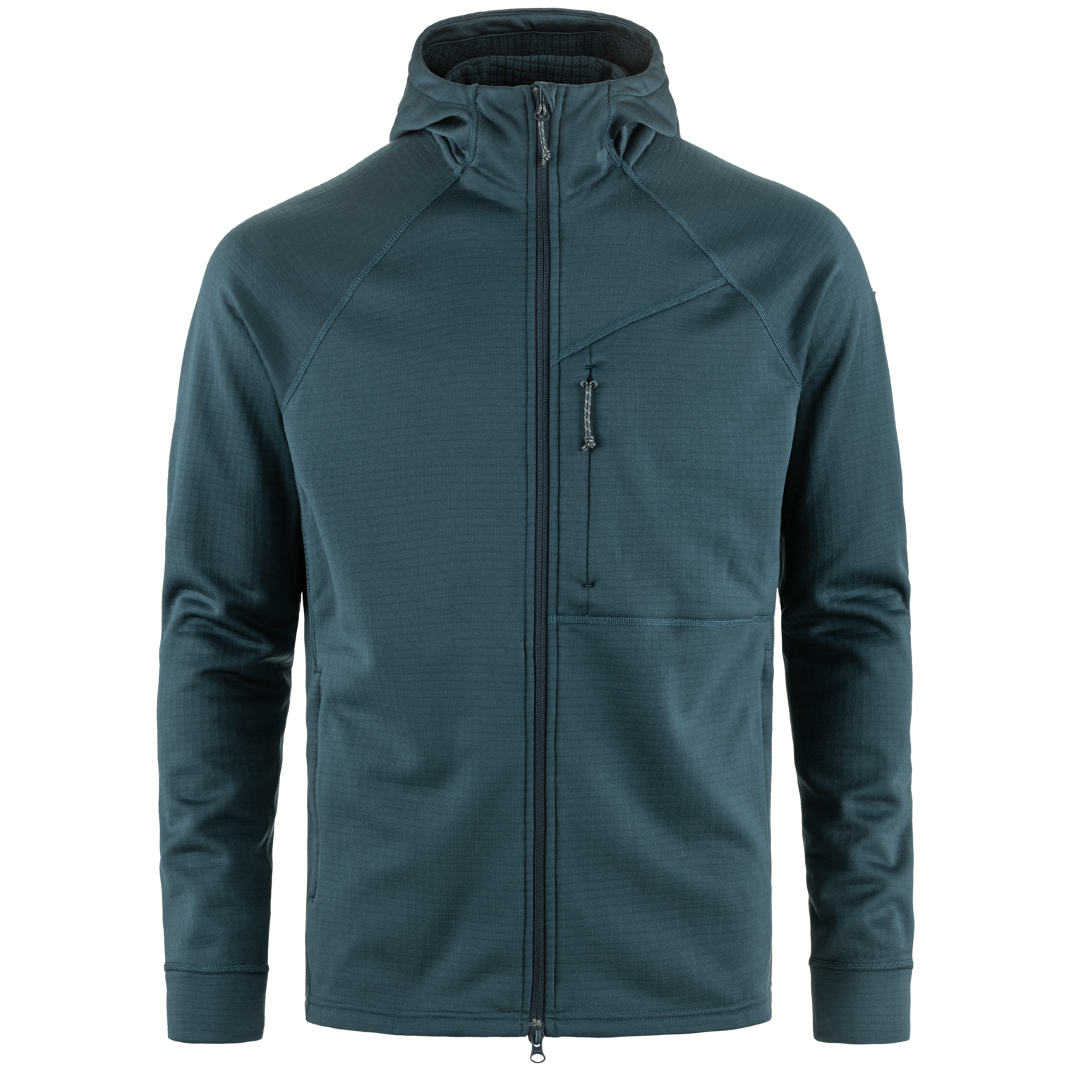 Pánska mikina Fjällräven Abisko Grid Fleece Hoodie M Veľkosť: L / Farba: modrá