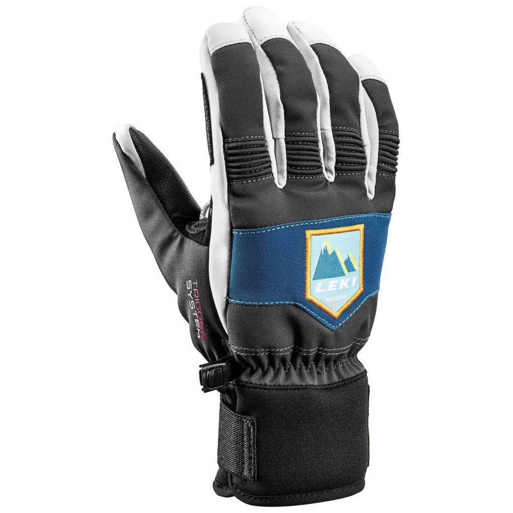 Lyžiarske rukavice Leki Patrol 3D Junior 2.0 Veľkosť rukavíc: 6 / Farba: čierna/modrá