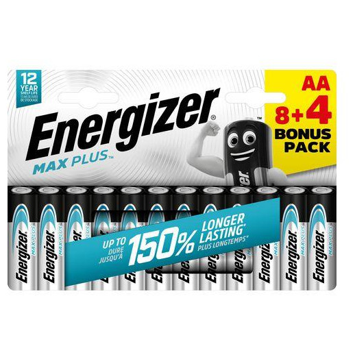 Batéria Energizer Max Plus AA/12 8+4 Farba: strieborná