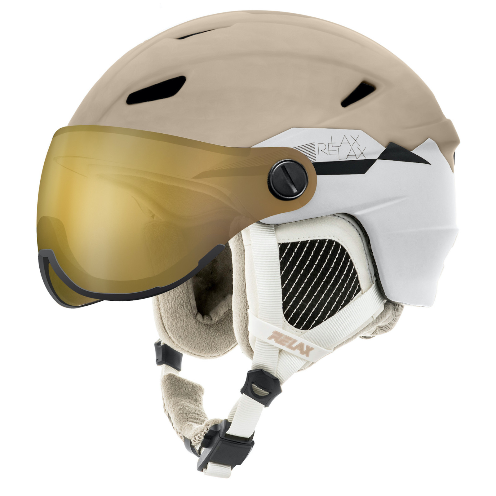 Lyžiarska prilba Relax Stealth 2022 Veľkosť helmy: 54-56 cm / Farba: béžová