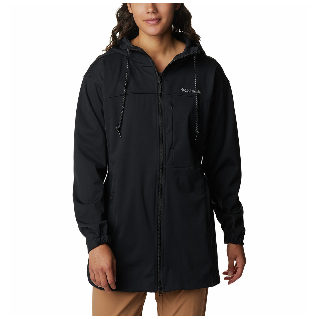 Dámska bunda Columbia Flora Park™ Softshell Jacket Veľkosť: L / Farba: čierna