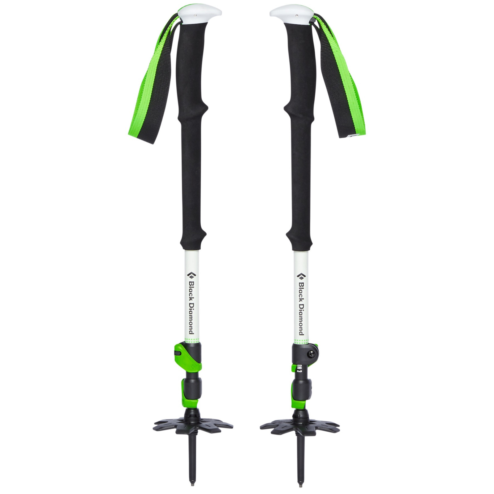 Skialpové palice Black Diamond Expedition 3 Dĺžka palice: 125 cm / Farba: čierna/zelená